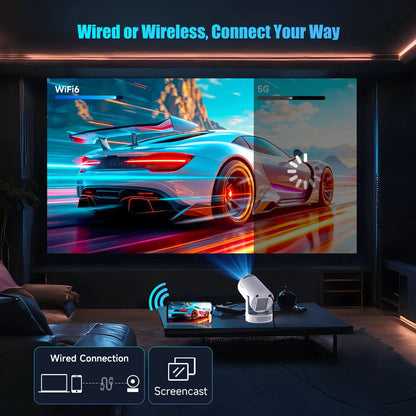 Magcubic Projector HY300 PRO + 4K Android 11 Dual Wifi6  Allwinner H713 BT5.4 1080P 1280*720P Home Cinema Outdoor Projetor ALPENZO