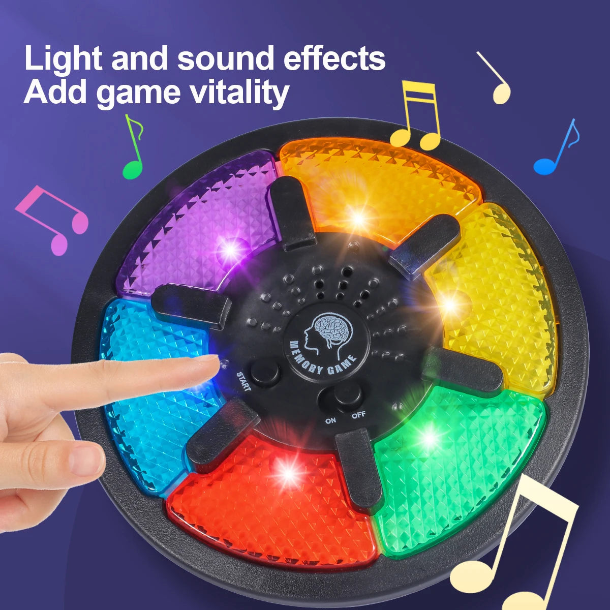 Memory Game Machine Handheld Electronic Memory Game with Light and Sound Puzzle Creative Interactive Game Toy Memory Training ALPENZO