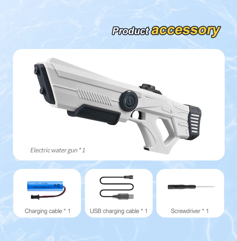 Electric Automatic Water Storage Gun Toys Portable Children Summer Beach Outdoor Fight Fantasy Spray Gun Toys Boy Kid Adult Game ALPENZO