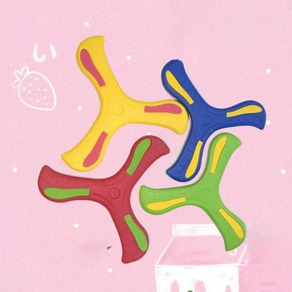 Children Boomerang Soft Three-leaf Cross Adult-kids Interactive Outdoor Toy Early Education Puzzle Decompression Gift ALPENZO