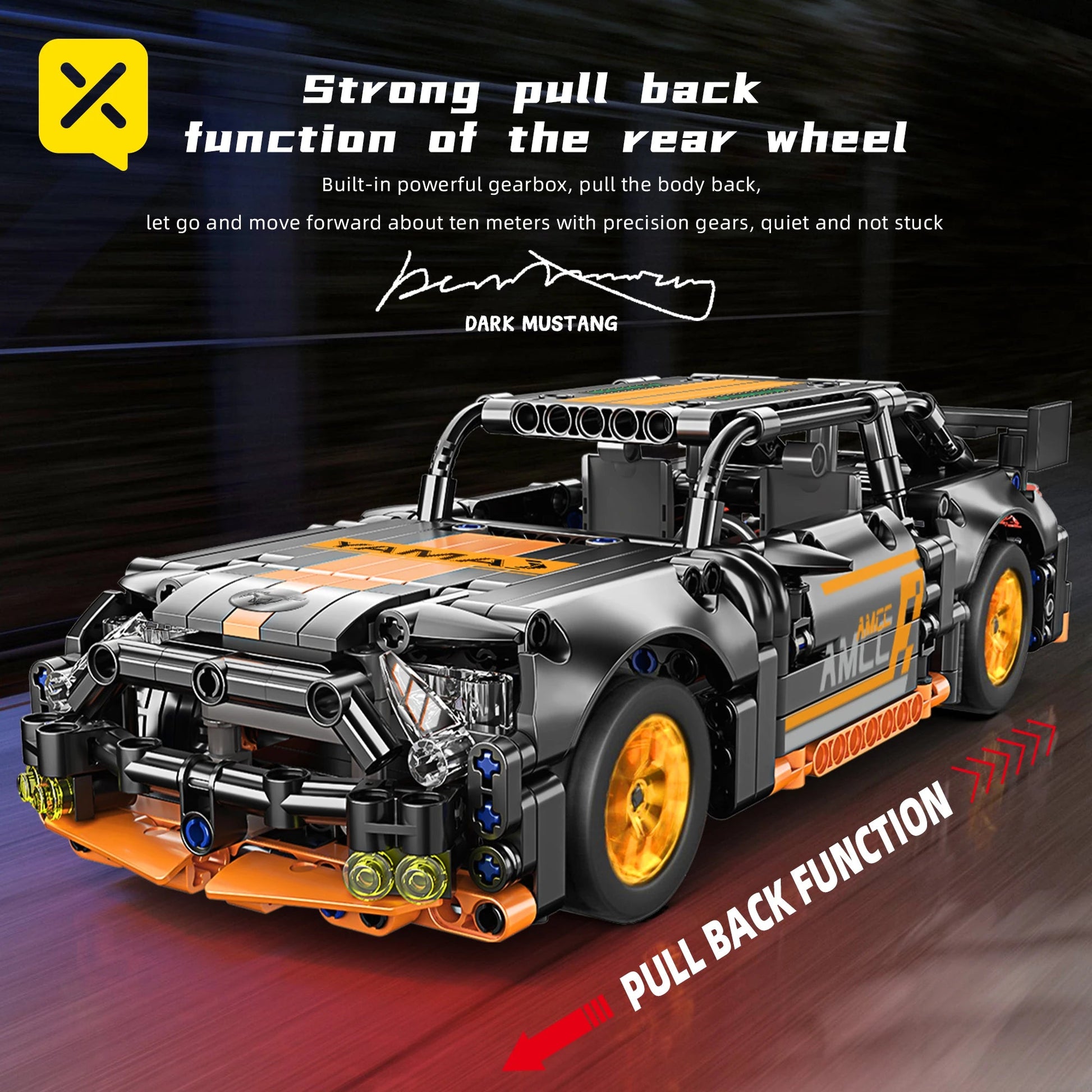 ToylinX 1/18 Sports Car Series Collectible Car 520pcs Building Technology Model Boy Kids Educational Racing Toy for Festive gift ALPENZO