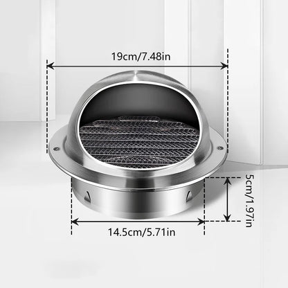 Stainless Steel Wall Ceiling Air Vent Ducting Ventilation Exhaust Grille Cover Waterproof Outlet Heating Cooling Vents Cap - ALPENZO