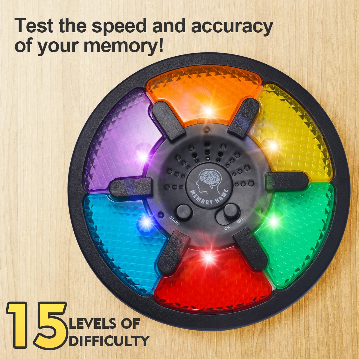 Memory Game Machine Handheld Electronic Memory Game with Light and Sound Puzzle Creative Interactive Game Toy Memory Training ALPENZO