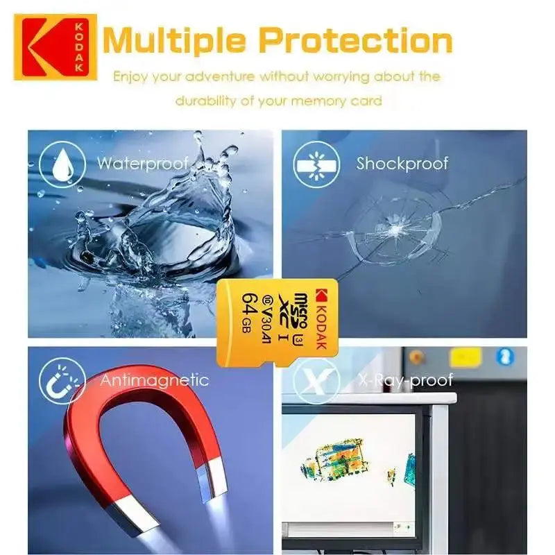 Kodak Micro SD Card Mini SD Class10 32GB 64GB 128GB 256GB High Speed Write Super Compatibility Phone Camera Meomory Card - ALPENZO