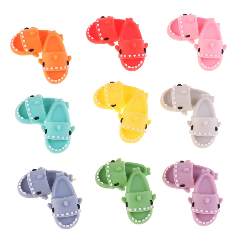 1 Pair For SD Doll For OB11 Doll Slippers Girl Gifts Doll Shoes Dolls Accessories Play House Shark Slippers ALPENZO