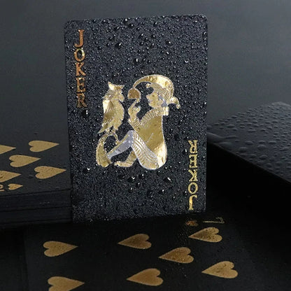 Color Black Gold Playing Card Game Card Group Waterproof Poker Suit Magic Dmagic Package Board Game Gift Collection ALPENZO