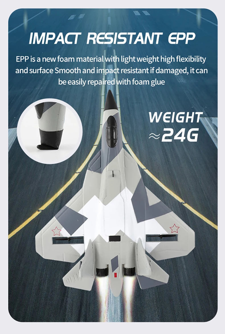 RC Foam Aircraft SU-35 Plane 2.4G Radio Control Glider Remote Control Fighter Plane Glider Airplane Foam Boys Toys for Children ALPENZO