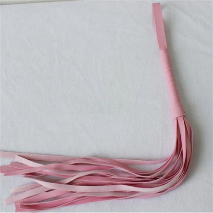 PU Leather Pimp Whip Racing Riding Crop Party Flogger Hand Cuffs Queen Black Horse Riding Whip Equipment
