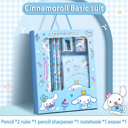 Sanrio Kuromi Melody Cinnamoroll Stationery Gift Box Girls Primary School 12-Piece School Supplies for Children Kawaii New Hot ALPENZO