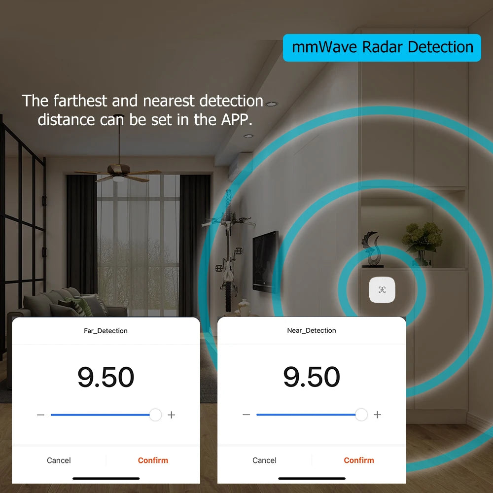 ZigBee Wifi MmWave Human Presence Motion Sensor With Luminance/Distance Detection 5/110/220V Tuya Smart Life Home Automation - ALPENZO