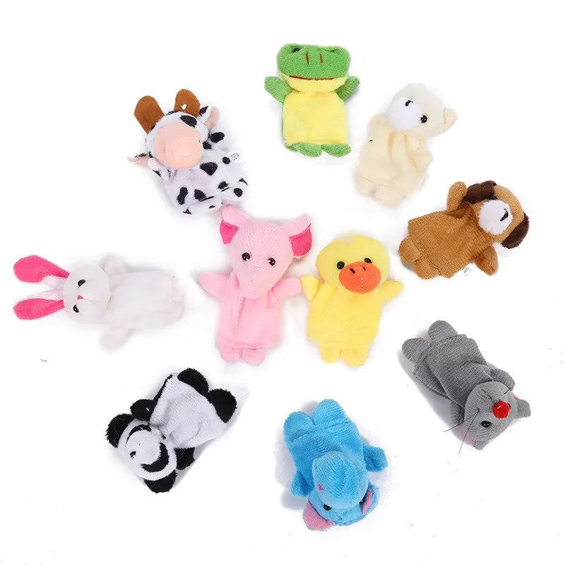 1/5/10 Pcs Cartoon Hand Doll Finger Puppet Baby Children Story Early Education Soothing Doll Plush Toy ALPENZO