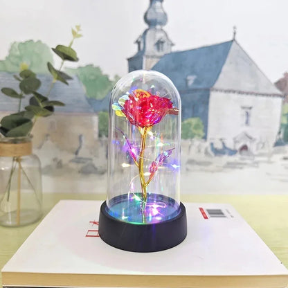 Rose Light Beautiful Realistic Looking Night Light Rose Eternal Flower Party Supplies LED Simulation Rose Flower Valentine's Day - ALPENZO