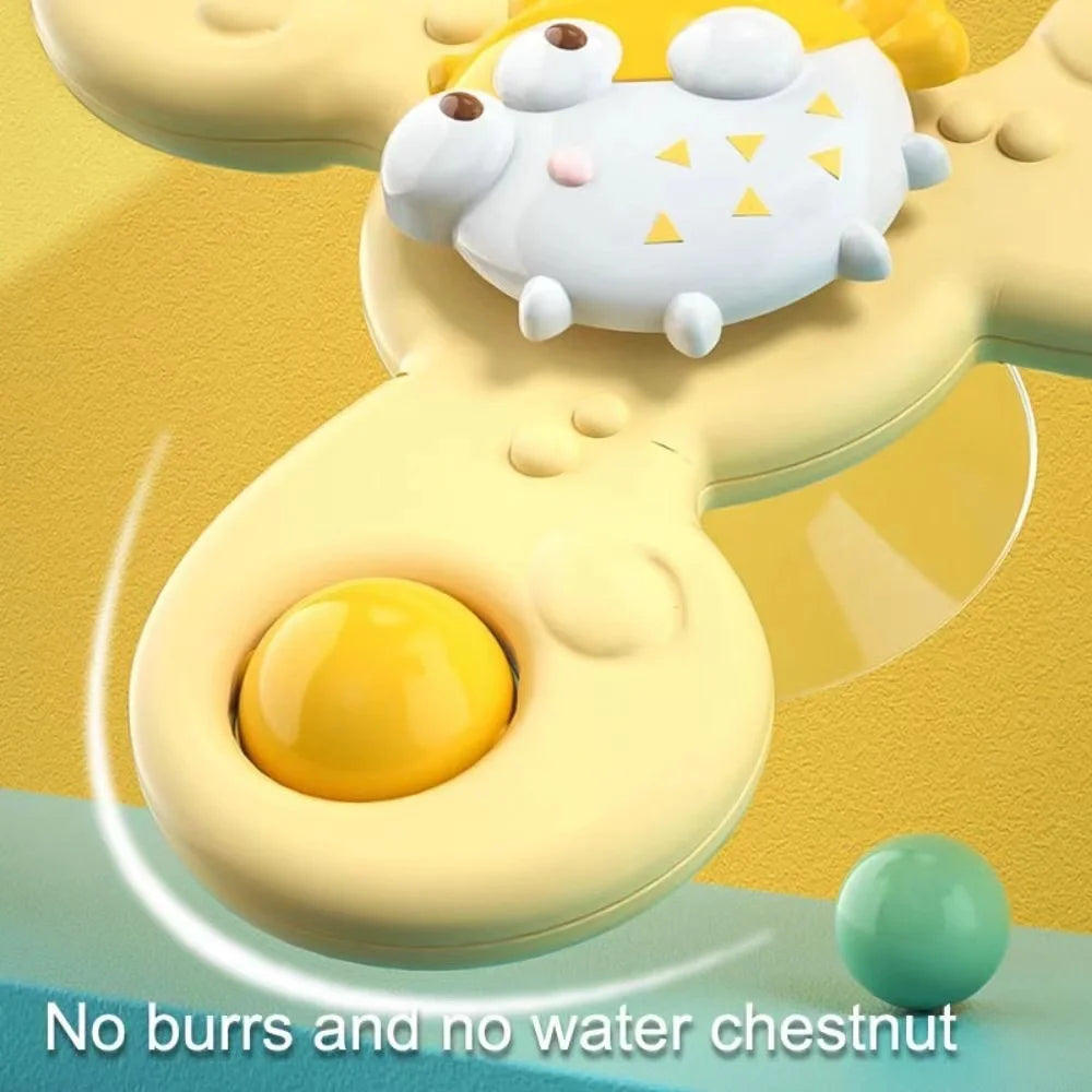 3Pcs/Set Baby Bath Toys Funny Bathing Sucker Spinner Suction Cup Cartoon Rattles Fidget Educational Toys For Children Boys ALPENZO