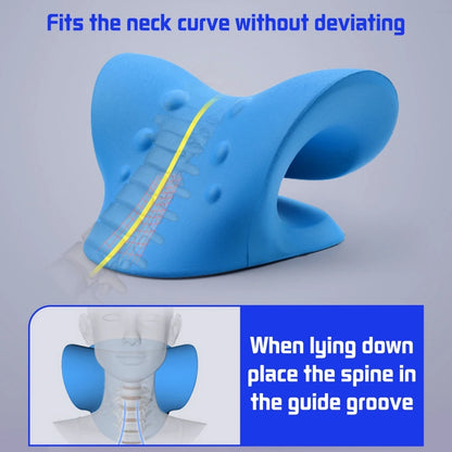 Cervical Neck Shoulder Stretcher Massage Pillow Traction Device Muscle Relaxation Relieve  Pain Cervical Spine Correction - ALPENZO