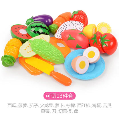 3-6 Years Old Child Vegetables and Fruits Children's Kitchen Toys Set Puzzle Early Education Children's Play House Toys Girl Toy ALPENZO