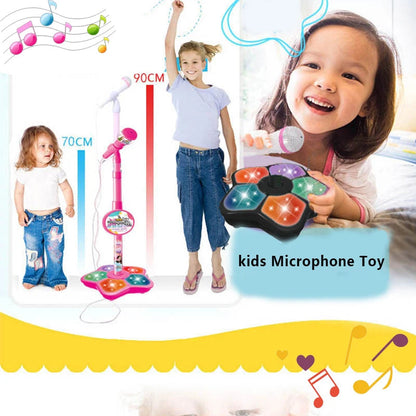 Kids Microphone with Stand Karaoke Song Music Instrument Toys Brain-Training Educational Toy Birthday Gift for Girl Boy ALPENZO