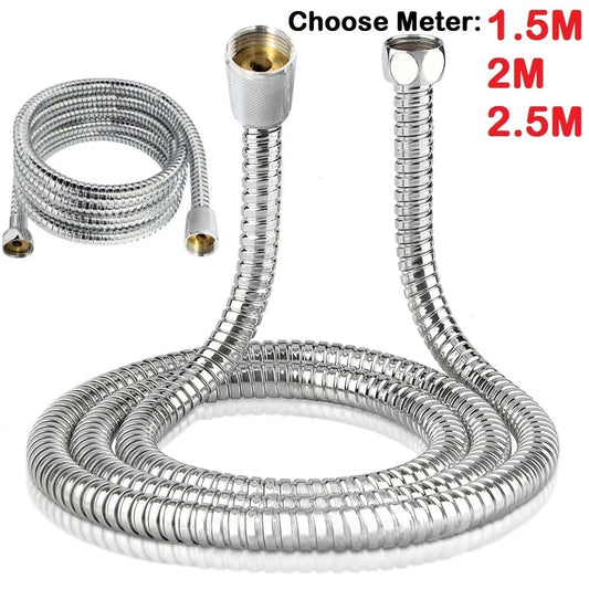 Stainless Steel Flexible Shower Hose Long Bathroom Shower Water Hose Extension Plumbing Pipe Pulling Tube Bathroom Accessories - ALPENZO