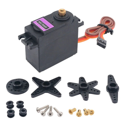 360 Degrees 6 DOF Robot Metal Alloy Mechanical Arm Claw Kit MG996R for Arduino Robotics Kit Educational Ps2 Programmable Toys ALPENZO