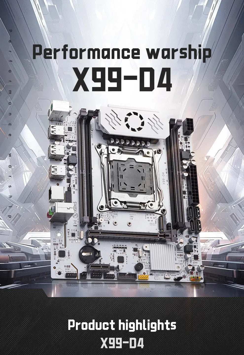 QIYIDA X99 motherboard D4 LGA 2011 3 with M.2 slot Support X99 C612chip DDR4 Memory SATA3.0 USB3.0 PCI16X - ALPENZO