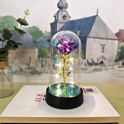 Rose Light Beautiful Realistic Looking Night Light Rose Eternal Flower Party Supplies LED Simulation Rose Flower Valentine's Day - ALPENZO
