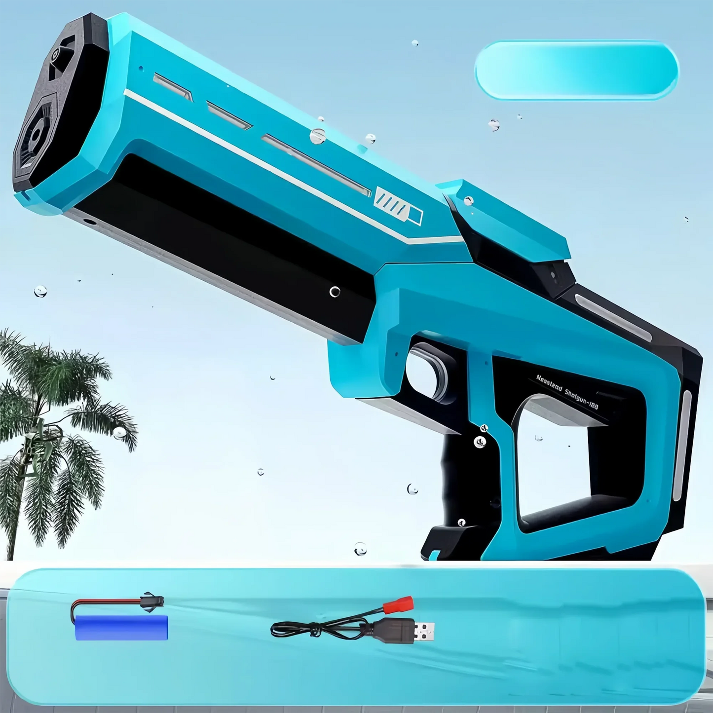 Electric Automatic Water Storage Gun Toys Portable Children Summer Beach Outdoor Fight Fantasy Spray Gun Toys Boy Kid Adult Game ALPENZO