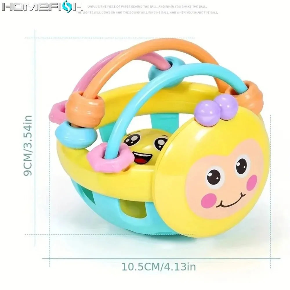 1 Pc 10cm Baby Toy Catch Ball Bendy Baby Walker Rattles Develop Intelligence Ball 0-12 Months Plastic Bell Rattle Doll ALPENZO