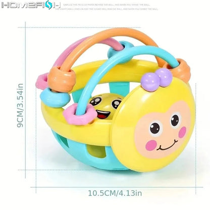 1 Pc 10cm Baby Toy Catch Ball Bendy Baby Walker Rattles Develop Intelligence Ball 0-12 Months Plastic Bell Rattle Doll ALPENZO