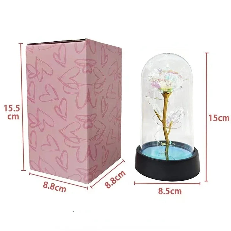 Rose Light Beautiful Realistic Looking Night Light Rose Eternal Flower Party Supplies LED Simulation Rose Flower Valentine's Day - ALPENZO