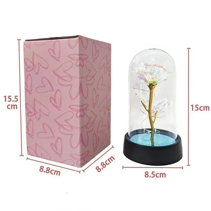 Rose Light Beautiful Realistic Looking Night Light Rose Eternal Flower Party Supplies LED Simulation Rose Flower Valentine's Day - ALPENZO