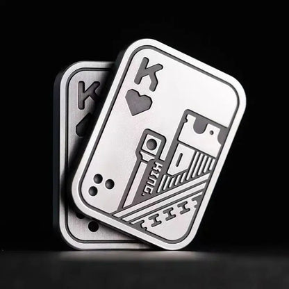 KK AA Fidget Slider Metal Skull Push Slider Stress Relief Toy Anti Stress EDC Top Spinning Poker Toys  Adults Gifts ALPENZO