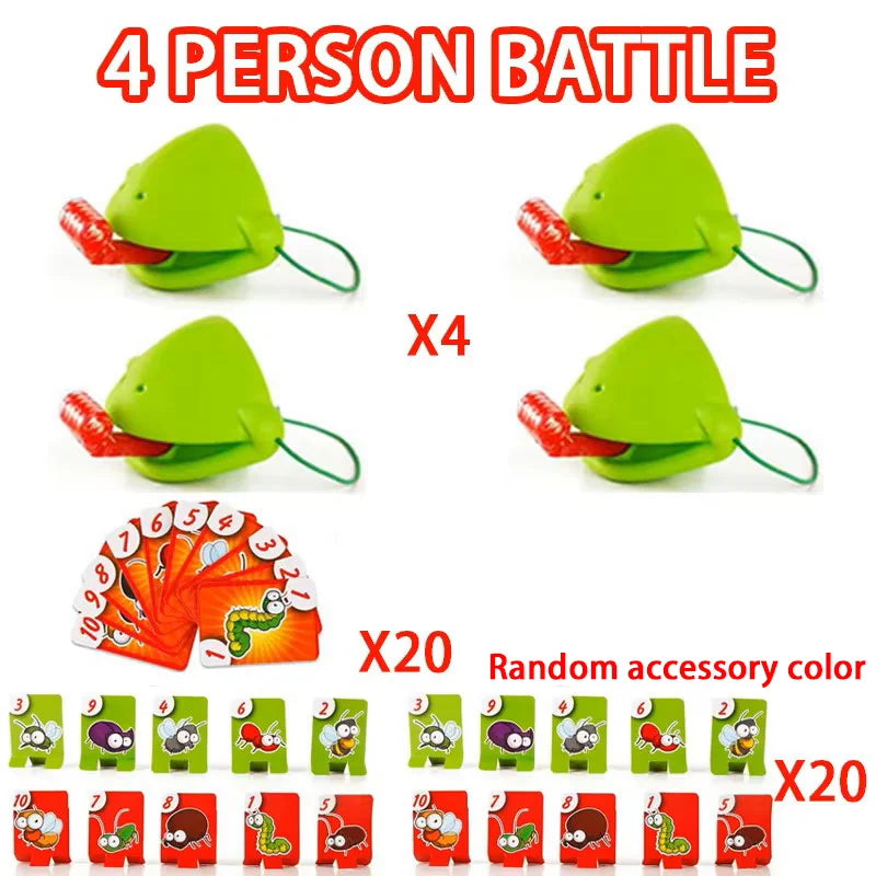 Frog Lizard Mask Wagging Tongue Lick Cards Board Games for Children Family Party Toys Antistress Funny Desktop Puzzle Game Toys ALPENZO