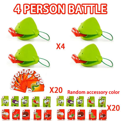 Frog Lizard Mask Wagging Tongue Lick Cards Board Games for Children Family Party Toys Antistress Funny Desktop Puzzle Game Toys ALPENZO
