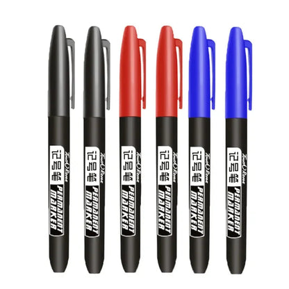 Permanent Marker Pen Drawing Markers Black Blue Red Waterproof Ink Sketch Pens Stationery Art School Supplies For Glass Metal ALPENZO