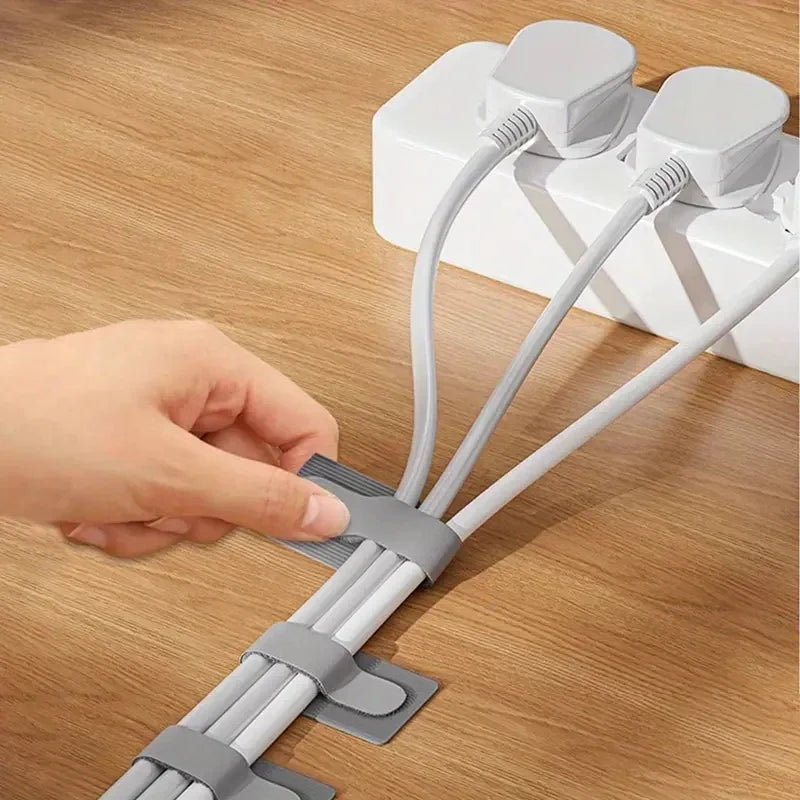Reusable Cable Ties Fastening Wire Organizer Cord Rope Holder Self Adhesive Adjustable Cord Organizer Straps Desk Management - ALPENZO