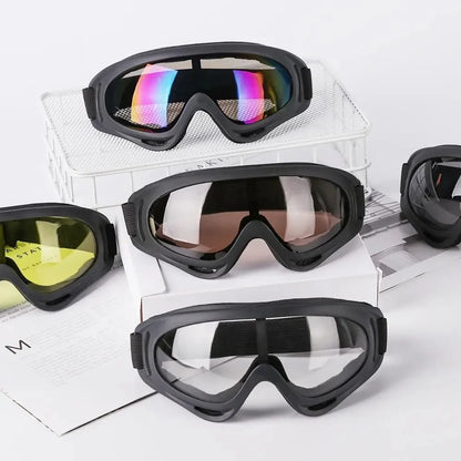 DIZETION 1Pc Winter Windproof Skiing Glasses Goggles Outdoor Sports Eyewear Glasses Ski Dustproof Cycling Lens Frame Sunglasses
