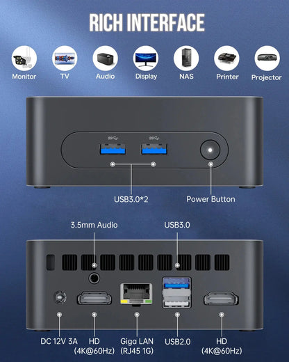 SOYO M2 PLUS 2  Mini PC Intel Alder Lake N100 Windows 11 Pro MiniPC 16GB DDR4  512GB PCIe M.2 SSD WiFi 5 BT5.0 Desktop Computer - ALPENZO