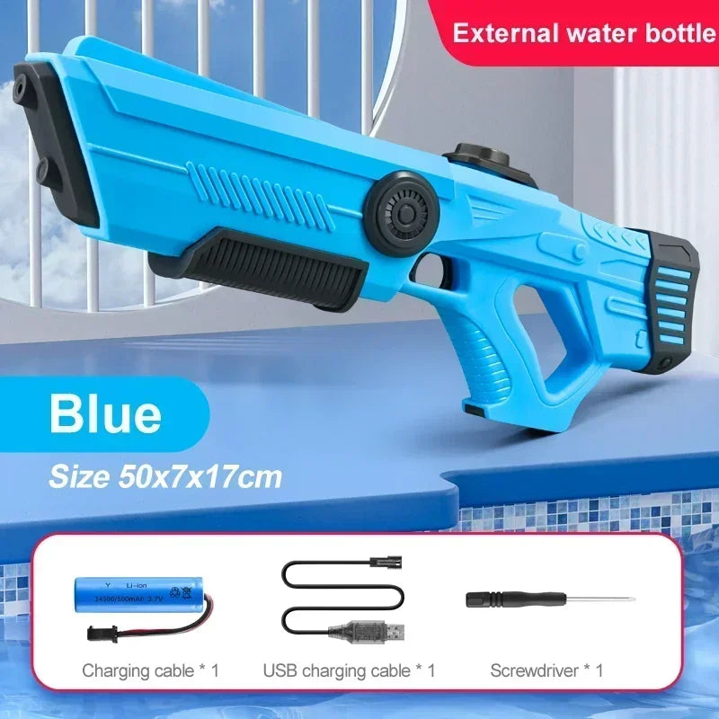 Electric Automatic Water Storage Gun Toys Portable Children Summer Beach Outdoor Fight Fantasy Spray Gun Toys Boy Kid Adult Game ALPENZO