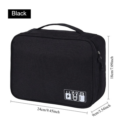Handheld Digital Bag Multifunctional Large Capacity Moistureproof Mesh Earphone Charger Data Cable USB Travel Protective Case1PC ALPENZO