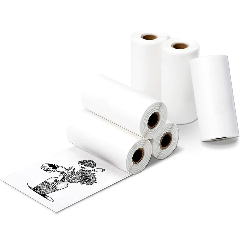 Thermal Paper MINI Printing Self-adhesive Label Sticker For Mini Printers Pose Machine Kid Camera Stickers 57mm Width Rolls ALPENZO