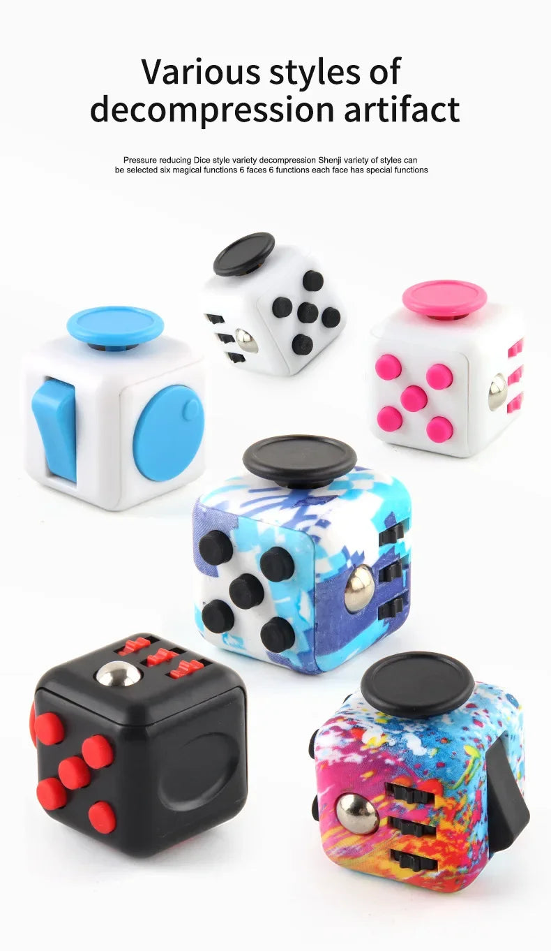 Fidget Cube Antistress Hand Spinner Decompression Toy for Autism ADHD Anxiety Sensory Toys for Kids Adults Stress Relief Toys ALPENZO