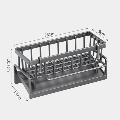 Kitchen Shelf Rag Storage Drainage Shelf No-Punch Storage Rack Home Spice Rack Sink Tap Sink Drainage Rack Kitchen Accessories - ALPENZO