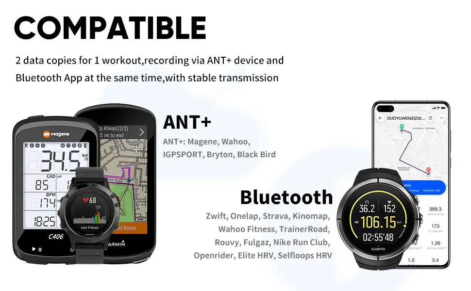 Magene H303 Heart Rate Sensor Bluetooth ANT Upgrade H64 HR Monitor With Chest Strap Dual Mode Computer Bike  Sports Band Belt