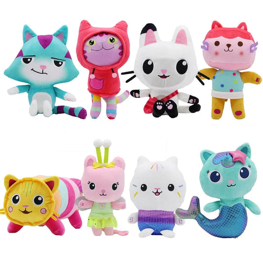 Newest 8 Stlyes Gabby Dollhouse Plush Toy Mercat Cartoon Stuffed Animals Mermaid Cat Plushie Doll Kids Birthday Christams Gifts ALPENZO