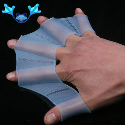 Silicone Swimming Fins Flipper Men Women Child Swim Pool Sport Professional Training Finger Hand Webbed Gloves Paddles Equipment