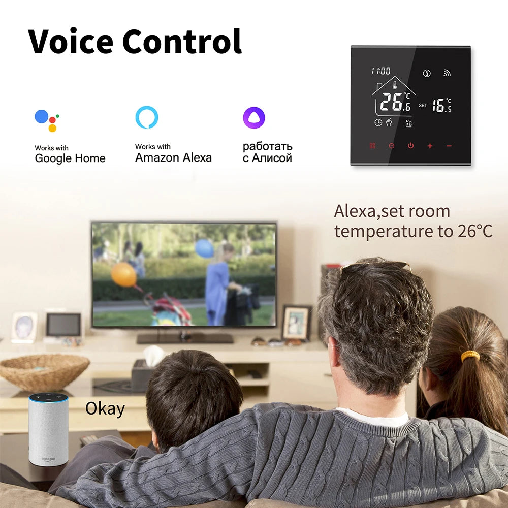 MINCO HEAT M4A Warm Floor Thermostat Tuya WiFi 3A 16A Electric/Gas Boiler/Water Heating Temperature Controller 1PC - ALPENZO