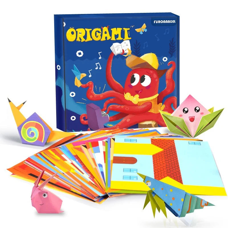 Kids Montessori DIY Craft Toys Cartoon Animal Origami Handcraft Paper Art Learning Educational Toys for Boys Girls Gift ALPENZO