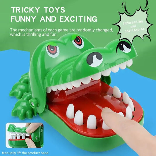 Crocodile Teeth Toys Children's Crocodile Bites Fingers Reaction Training Novelty Children's Lucky Game Trick Decompression Toy ALPENZO