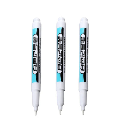 1/4Pcs White Permanent Paint Pen set for Wood Rock Plastic Leather Glass Stone Metal Canvas Ceramic Deep Hole Marker 0.7mm ALPENZO