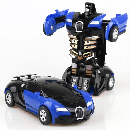 One Click Automatic Collision Deformation Robot Boy Gift Dual Form Toy Car Father Son Interactive Model Car ALPENZO