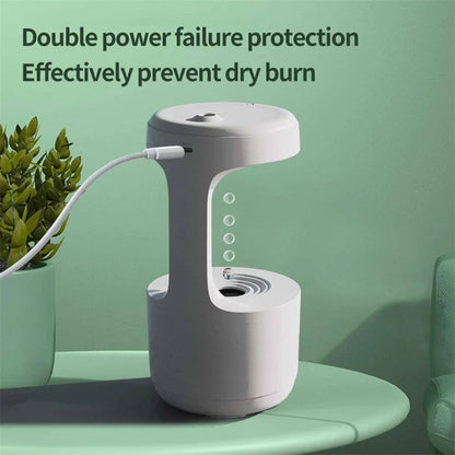 Anti-Gravity Humidifier With Clock Water Drop Backflow Aroma Diffuser Large Capacity Office Bedroom Mute Household Sprayer ALPENZO
